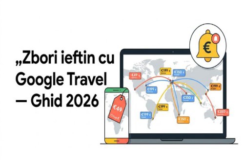 Google Travel în 2026 — ghid complet pentru zboruri ieftine, hoteluri și case de vacanță